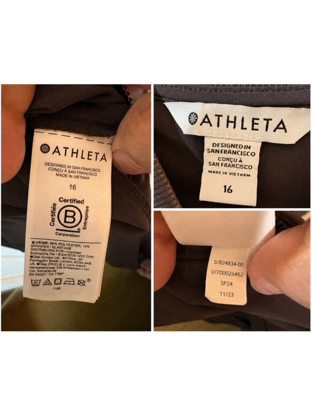 Athleta Brooklyn Utility Jumpsuit Women’s 16 Shale Featherweight Stretch Cargo - Picture 8 of 9